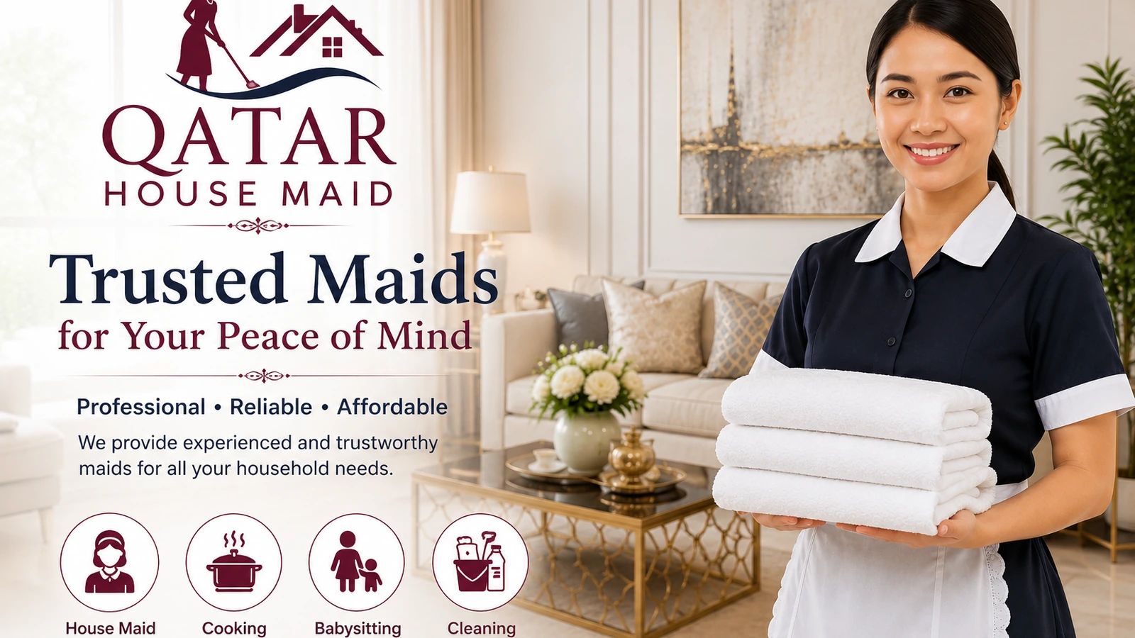 Qatar House Maid — Service Booking Website case study presentation